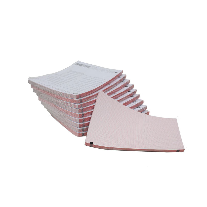 GE Thermopapier A5, rotes Raster (20 Faltb. à 150 Bl.) - 205mm breit, z-gefaltet