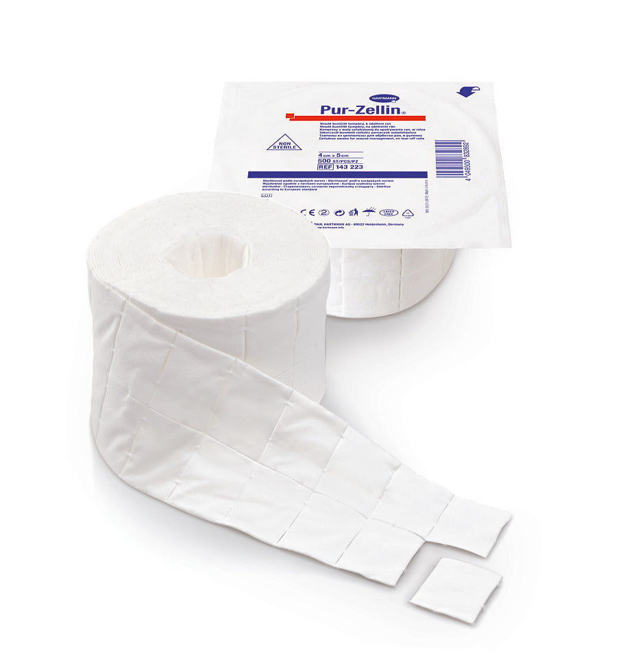Pur-Zellin Zellstofftupfer unsteril, 4 x 5cm (500 Stk.)