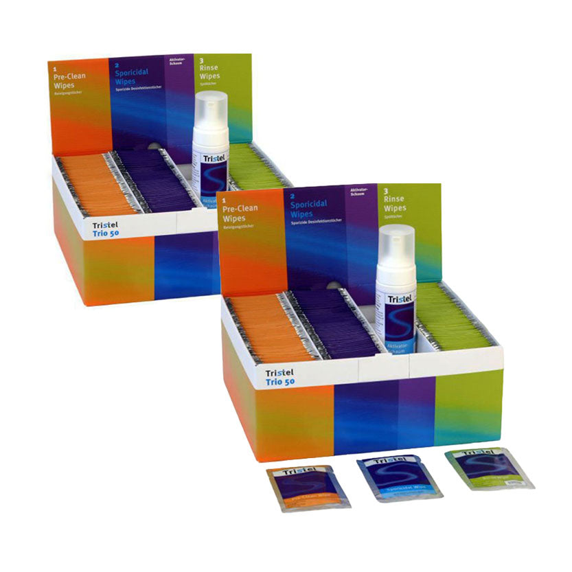 Tristel Trio Wipes System TRIO100 (2 Set mit 3x 50 Tüchern)