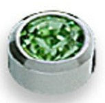 (mittel) NFR208W Runder Stecker August silber (1 Paar)