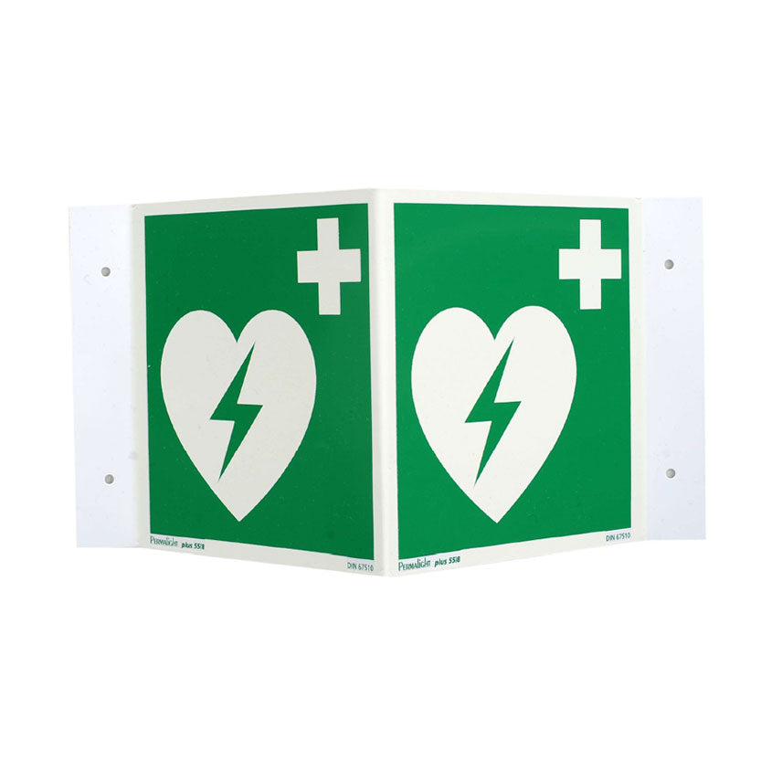 AED Standortwinkel/Winkelschild 200x200 mm (VE=1)
