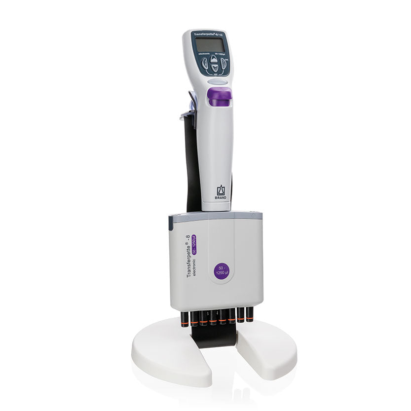 8-Kanal Mikroliterpipette, 50-1200µl inkl. Einzelständer