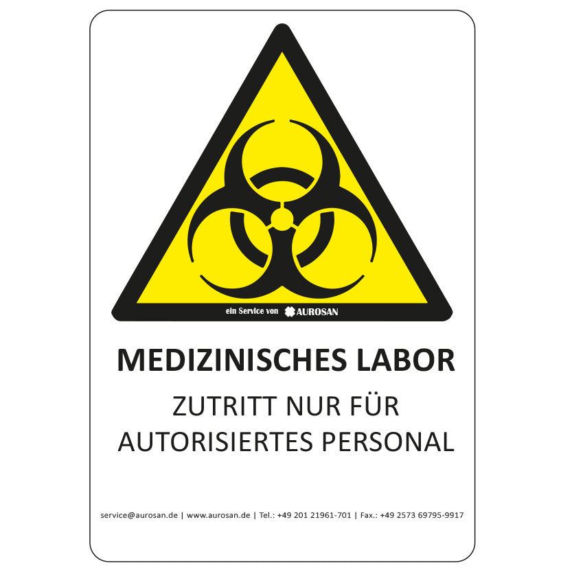 Biohazard-Aufkleber Labortür