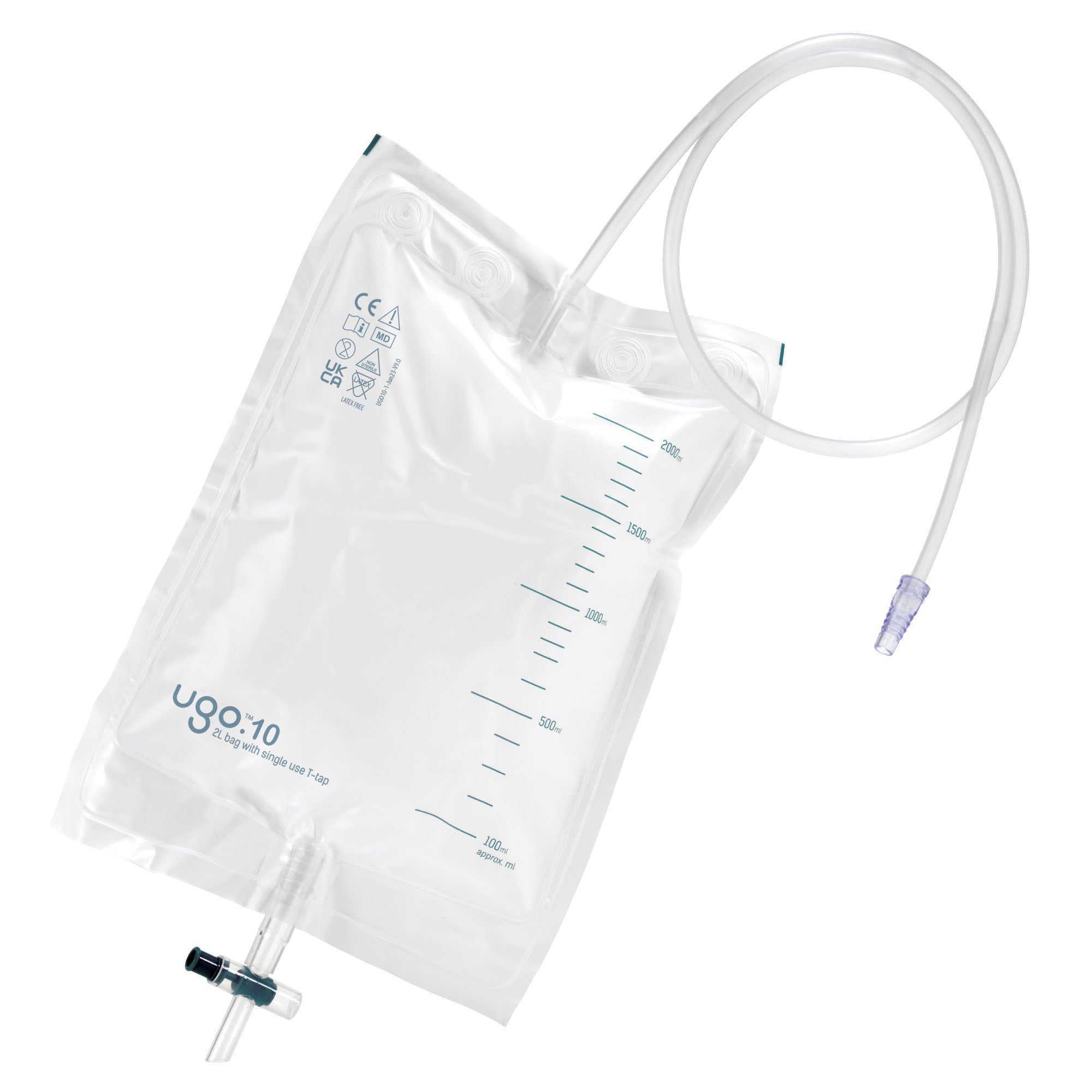 Drainagebeutel 2L, mit Ablass, unsteril (10St)