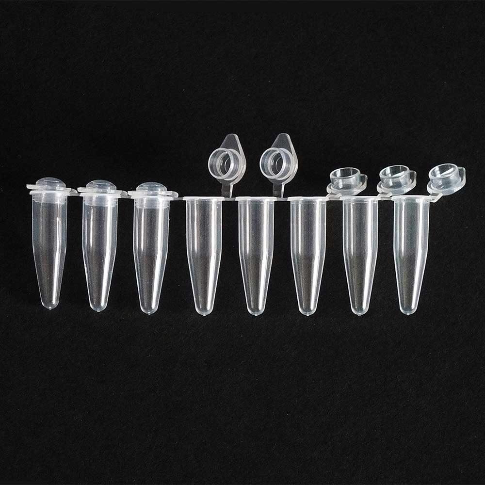 0.2ml PCR 8-strip tubes + Ind caps Natural (120p.)
