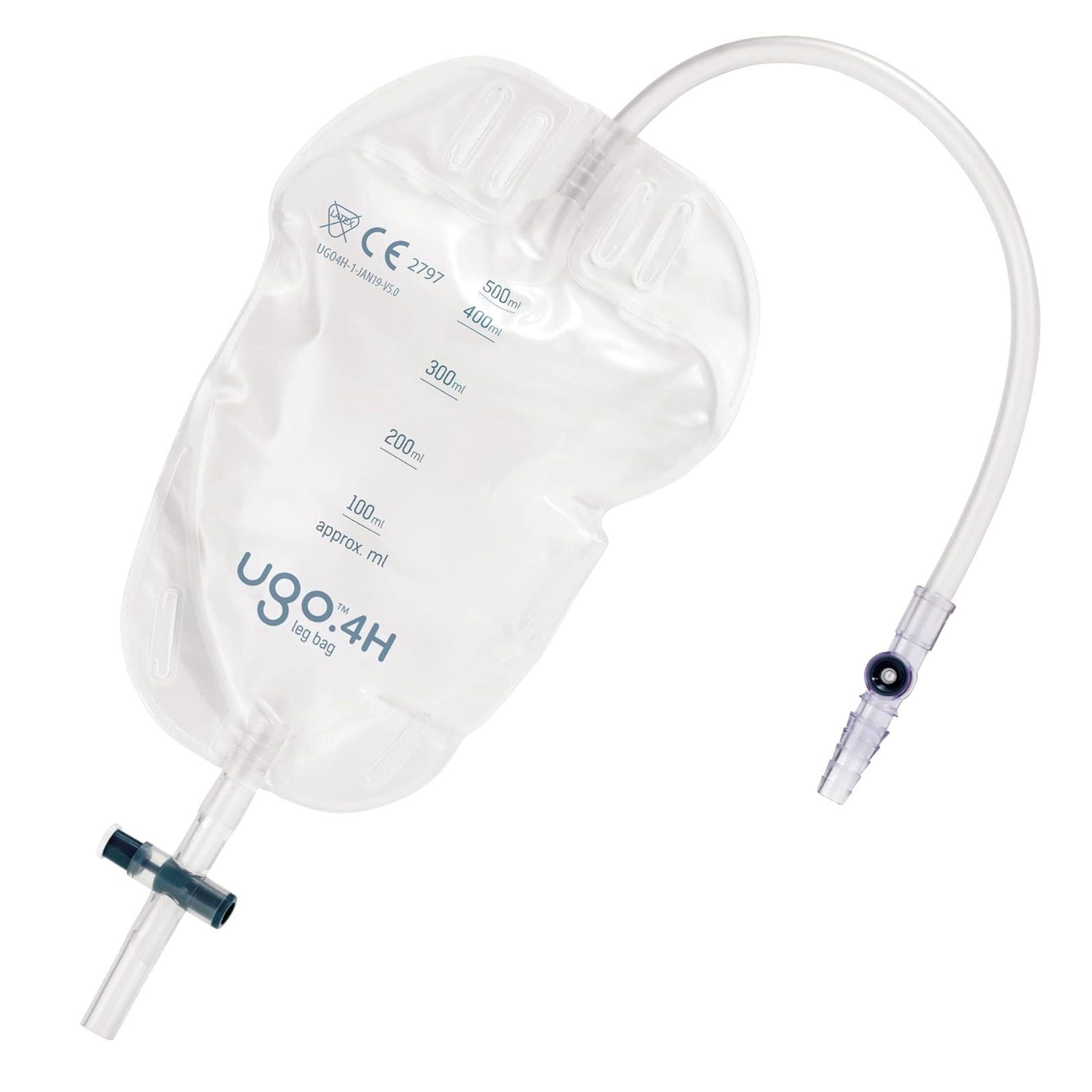 Ugo 4H, Beinbeutel 500ml, 25cm, Eckhahn (10 Stck)