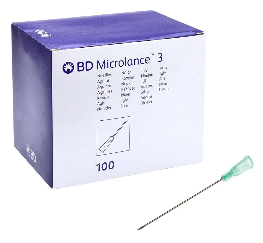 BD Microlance™ 3 Kanüle, 21 G 2", 0,8 x 50 mm, grün (100 Stck)