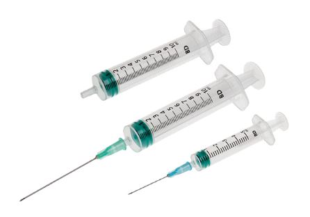 BD™ GU 3-teilige Spritze, 1 ml, BD Luer, grad. 0,01 ml, Gummistopfen mit Spardorn
