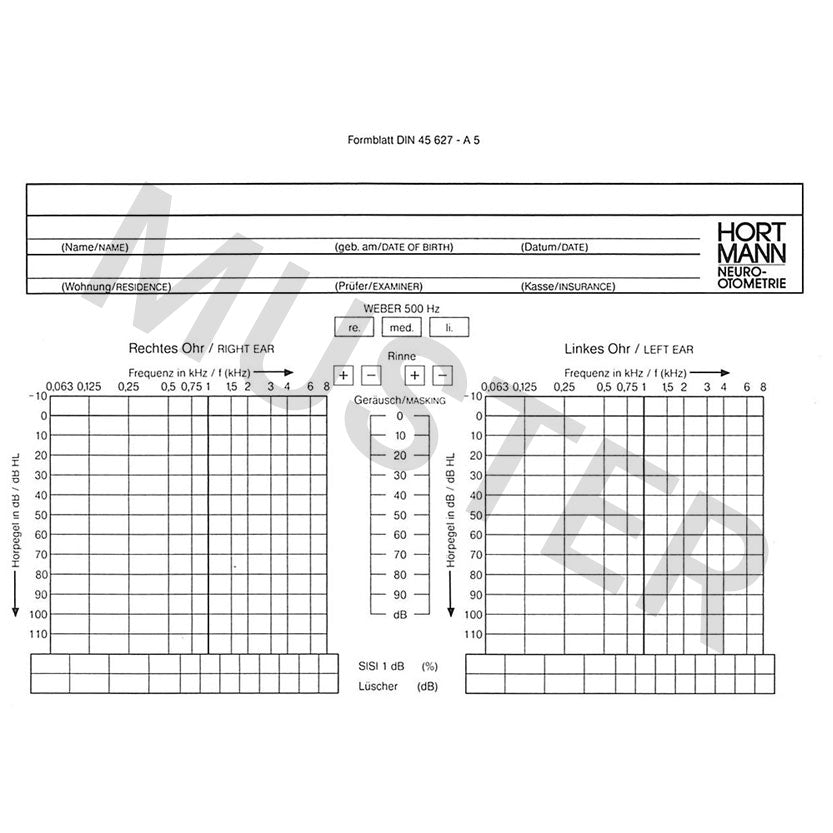 Auswerteblock nach DIN 45627 (10 Blöcke)