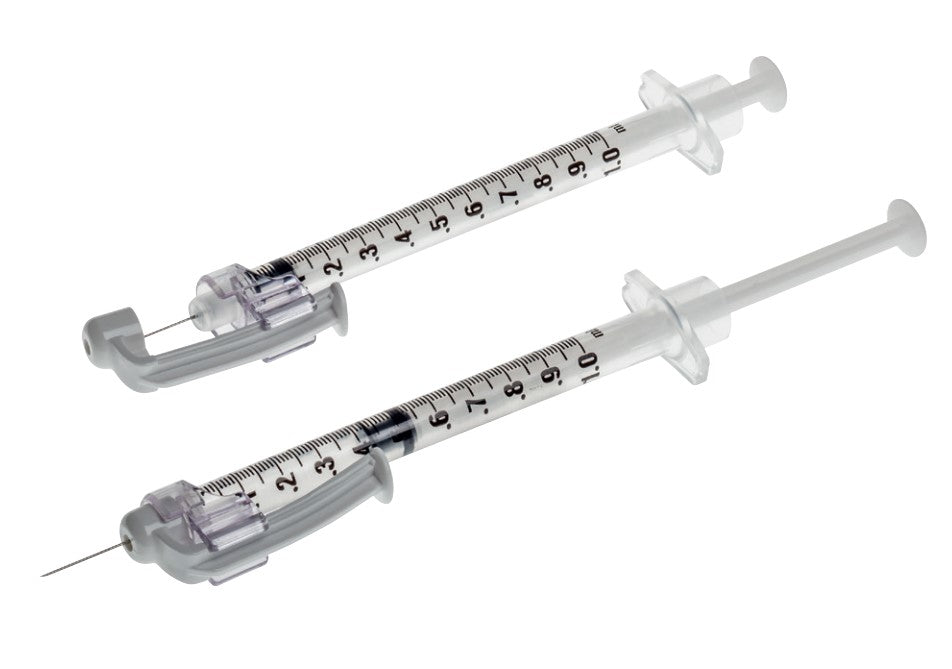 BD SafetyGlide™ 1 ml, grad. 0,01 ml, 26 G 3/8", 0,45 x 10 mm, braun (100 Stck)