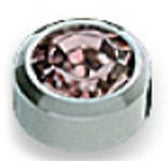 (mittel) NFR206W Runder Stecker Juni silber (1 Paar)
