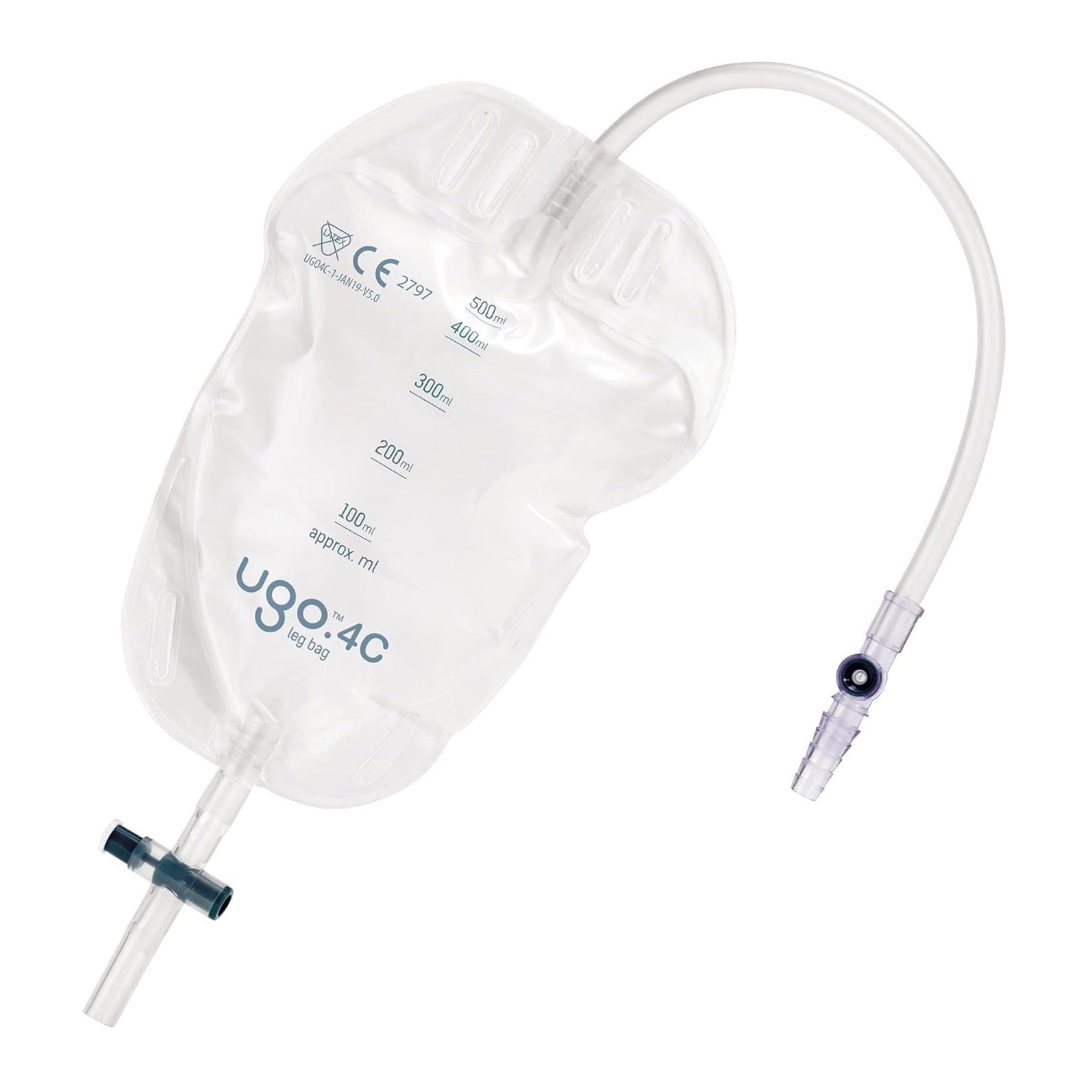 Ugo 4C, Beinbeutel 500ml, 25cm, Eckhahn (10 Stck)