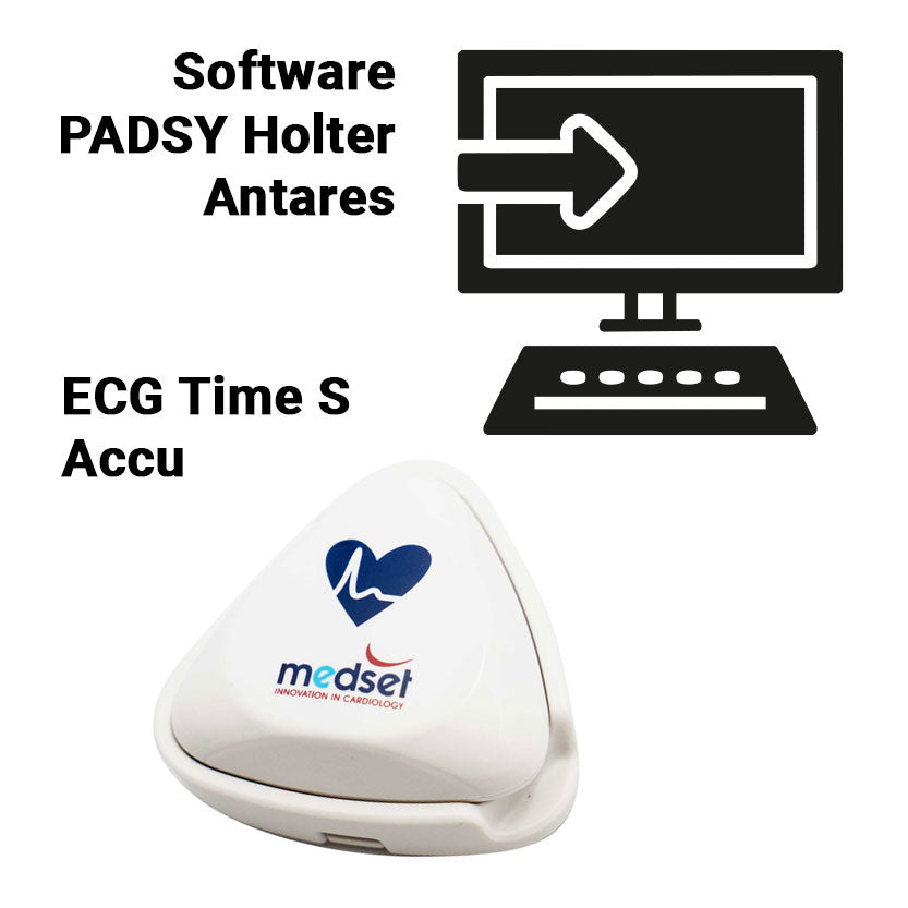 Paket LZ-EKG SW Antares SA Padsy Holter & Patch-Recorder ECG Time S Akku
