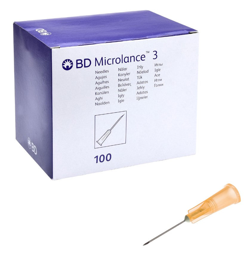 BD Microlance™ 3 Kanüle, 25 G 5/8", 0,5 x 16 mm, orange (100 Stck)