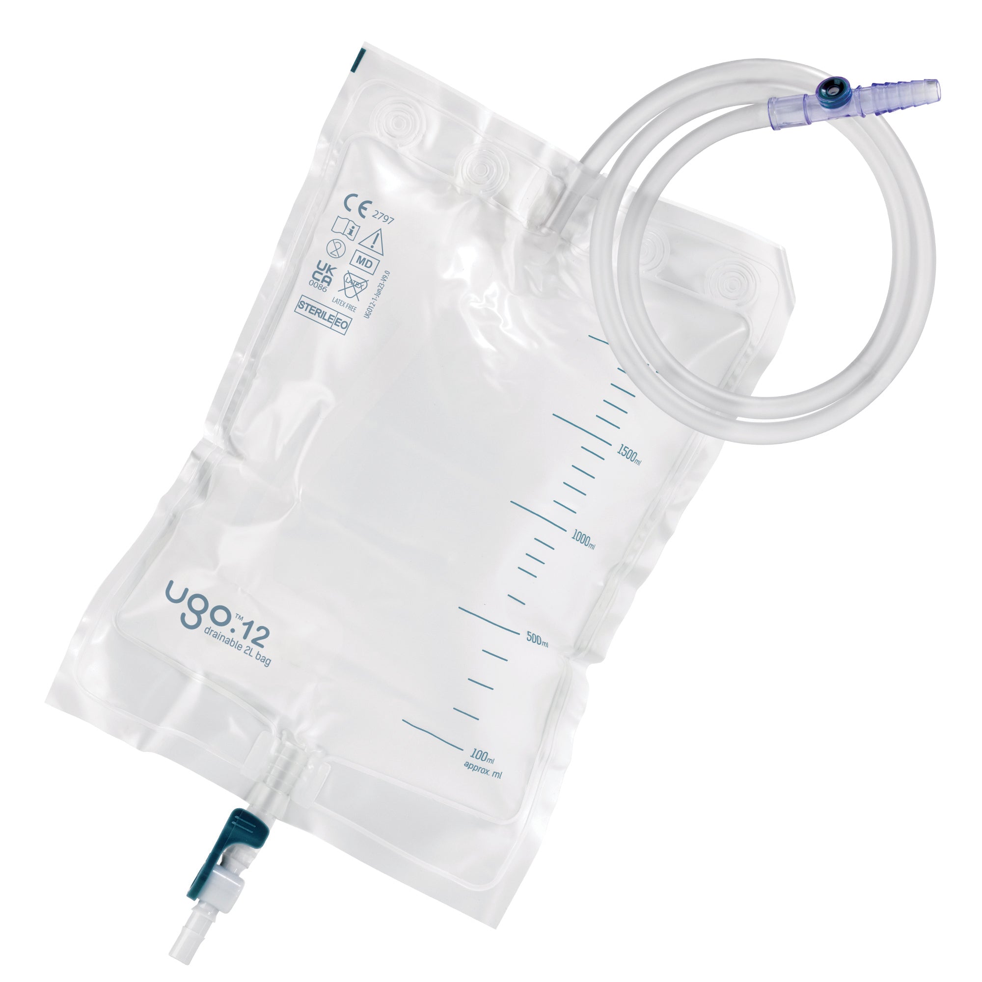 Ugo 12, Dauerdrainage 2L, 90cm, Schwenkh, steril (10 St)