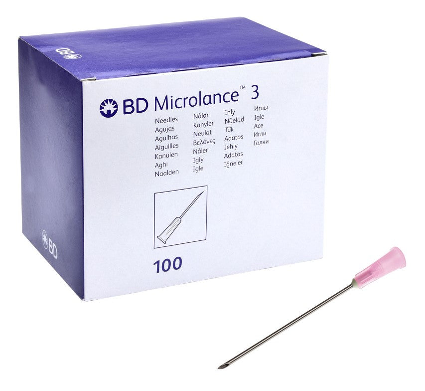 BD Microlance™ 3 Kanüle, 18 G 2", mit Kurzschliff, 1,2 x 50 mm, rosa (100 Stck)