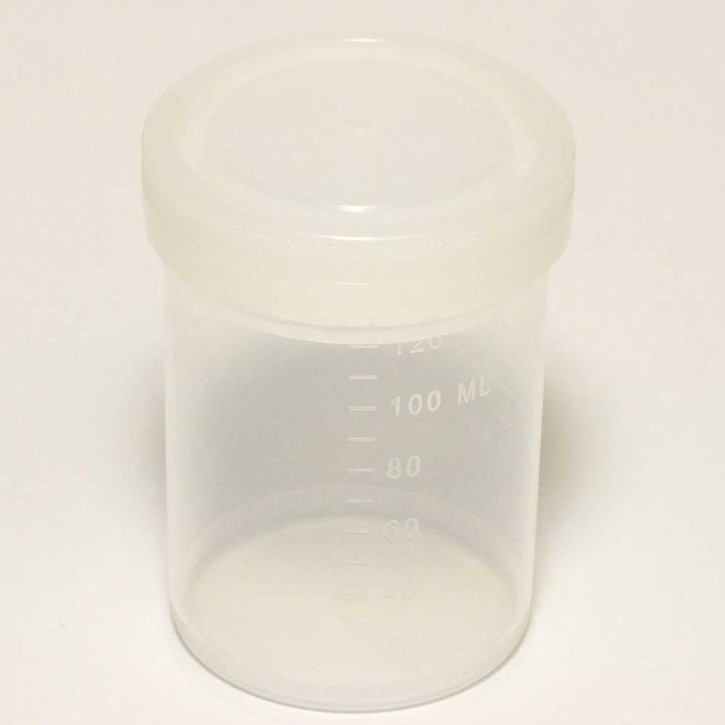120ml Sample Container White Cap NoLabel Non-Sterile (300p.)-MD-AL-01986