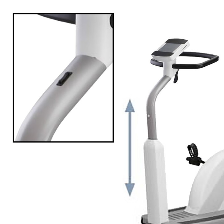 Handlebar height adjustment with motor