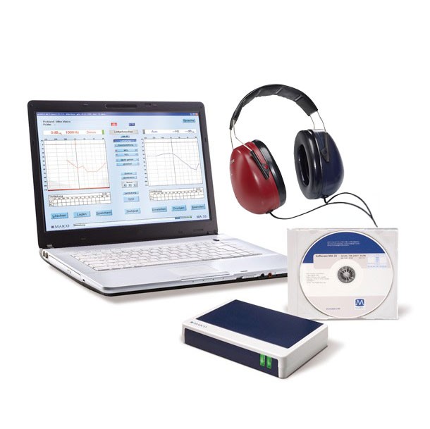 MA33 PC Audiometer DD65v2 LL-Hörer, Pat-Taste, Software